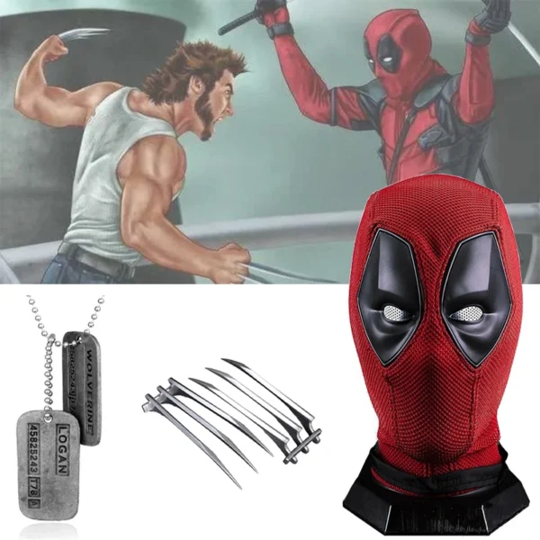 Anime Deadpool Mask Wolverine Claw Cosplay Best Friend Accessories Adult Full Head Helmet Halloween Carnival Party Costume Props