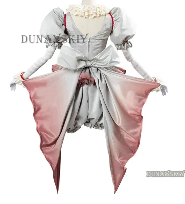 Movie Clown Pennywise Cosplay Costume Halloween Girls Outfit Horror Lolita Dress Up Women Fantasy Dress Carnival Party Full Set - Image 6