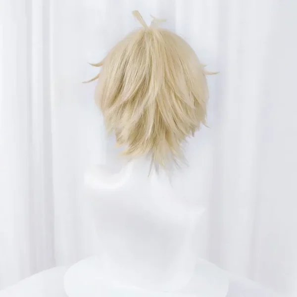 Mikaela Hyakuya Cosplay Wig Men Short Light Blond Wig Cosplay Anime Cosplay Wigs Heat Resistant Synthetic Wigs - Image 5