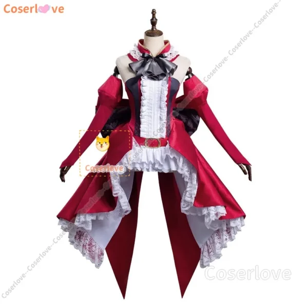 Tristan Cosplay Costume Fate/Grand Order Wig Red Hair Halloween Fancy Stage Performance Props Performance Red Dress - Image 5