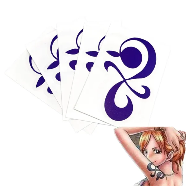 Anime Nami Tattoo Cosplay Waterproof Fake Tattooing Temporary Sticker Character Prop Accessories Gift