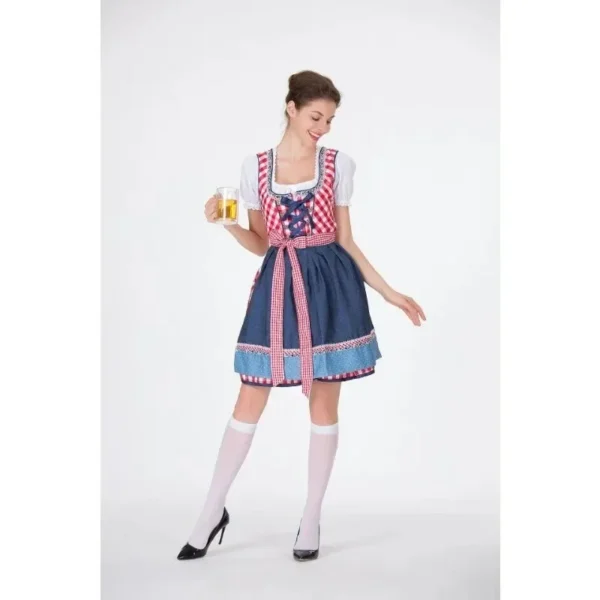 Woman Oktoberfest Costume Traditional Couple German Bavarian Beer Outfit Cosplay Halloween Carnival Festival Party Clothes - Image 2