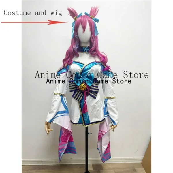 Ahri LOL Cosplay Costume Wig Ear Spirit Blossom League of Legends Cosplay Outfits Anime Halloween Party Costumes for Women Girl - Image 3