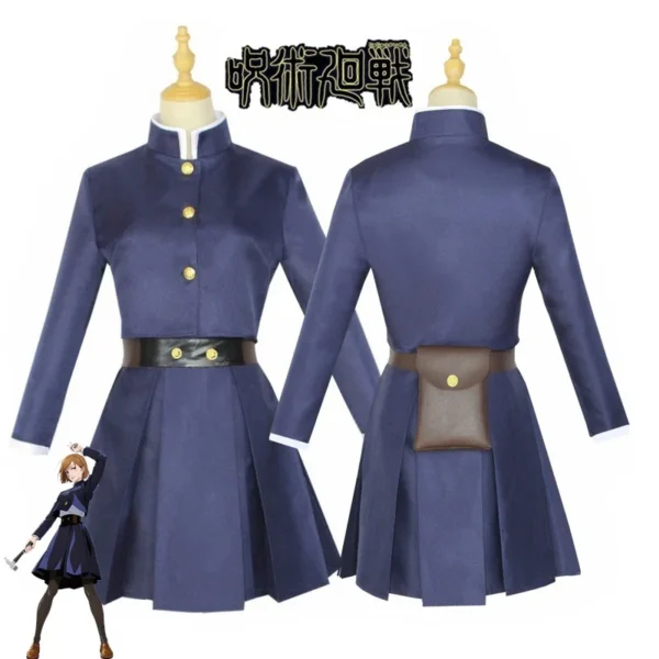 Anime Jujutsu Kaisen Cosplay Costume Kugisaki Nobara Tatoo Girls Women Dress Uniform Full Set - Image 2