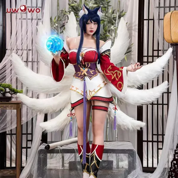 IN STOCK UWOWO League of Legends/LOL: Ahri Champion Nine Tails Wildd Riftt Game Cosplay Costume Ahri Halloween Cosplay - Image 3