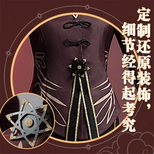 2024 CN Costume Uniform Wig Cosplay Anime Game Genshin Impact Hutao Cosplay Hu Tao Chinese Style Halloween Costumes For Women - Image 5