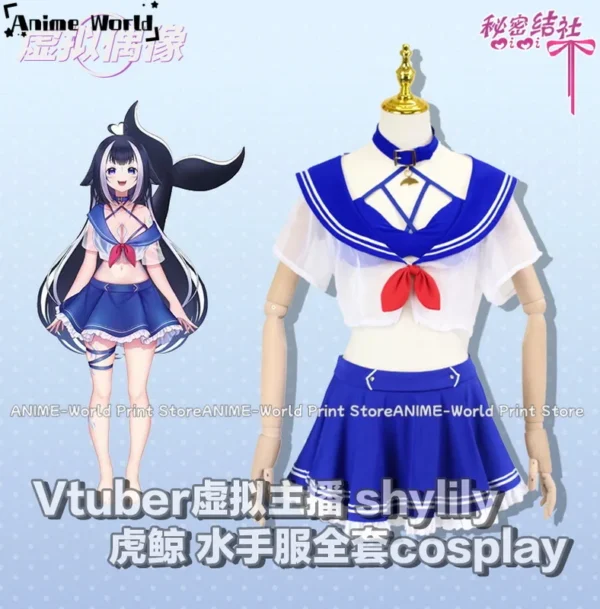 《Custom Size》VTuber Shylily Sailor Suit Swimsuit Cos Cosplay Costume Halloween Christmas Party Uniform Custom Made Any Size - Image 2