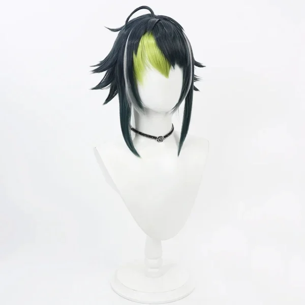 Vtuber Inami Rai Cosplay Wig Short Mixed Heat Resistant Synthetic Hair Halloween Party Role Play Carnival Headwear + Wig Cap - Image 4