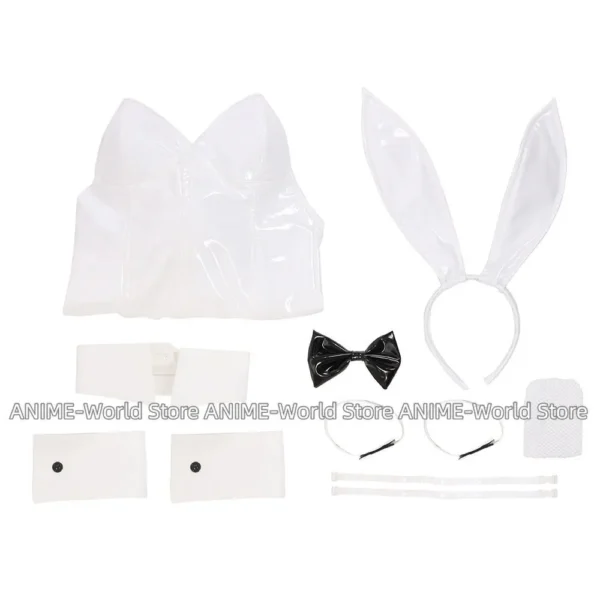 Tokisaki Kurumi Bunny Cosplay Costumes Date A Bullet Halloween Cosplay Anime White Sexy Bunny Cute Girl Jumpsuits Sets - Image 2