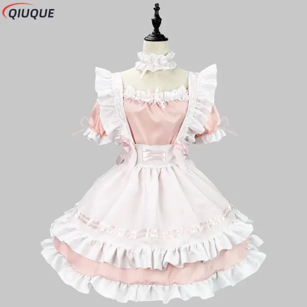 Japanese Maid Uniform Lovely Girl Student Lolita Dress Cosplay Costume Sweet Cute Cat Cafe Princess Harajuku Kawaii Lingerie - Image 4