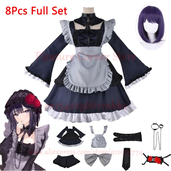 Anime My Dress Up Darling Marin Kitagawa Cosplay Costume Maid Cosplay Dress Halloween Kitagawa Marin Kuroe Shizuku Full Set