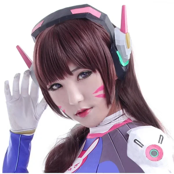 Anime Woman Jumpsuit Tights Dva Cosplay Costume Game Zentai Wig Cosplay Props Headphone Suit D.Va Cos Party Halloween Costumes - Image 5