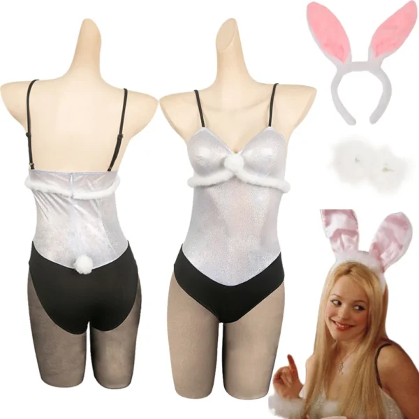 Bunny Girl Regina Disguise Women Costume Rabbit Ear Headband 2024 Musical Mean Girls Fancy Cosplay Halloween Party RolePlay Suit