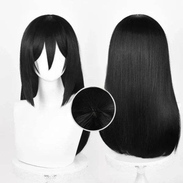 Anime Titan Mikasa Ackerman Cosplay Wig Black Women Mikasa Wigs Heat Resistant Synthetic Hair Halloween Party Wigs - Image 5