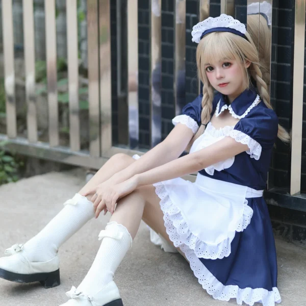 Original Akihabara Japanese Cute Maid Costume Classic Maid Costume COSPLAY Costume Halloween Costumes for Women - Image 2