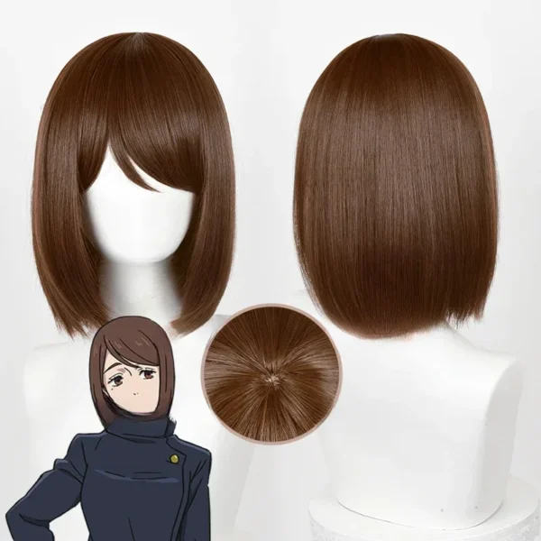 Leiri Shoko Wig Anime Leiri Shoko Cosplay Wig Short Brown Bob Wigs Heat Resistant Synthetic Hair Wigs