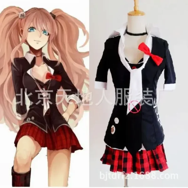 Danganronpa Cosplay Anime Junko Enoshima Emboitement Inushio Kimuchi Dangan Ronpa Trigger Happy Havoc Cosplay Costume - Image 2