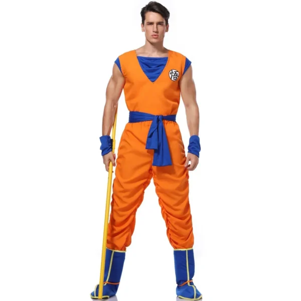 Adult Man Halloween Japanese Anime Son Goku Cosplay Costume Superheroes Role Play Orange Jumpsuit Fancy Dress Up - Image 4