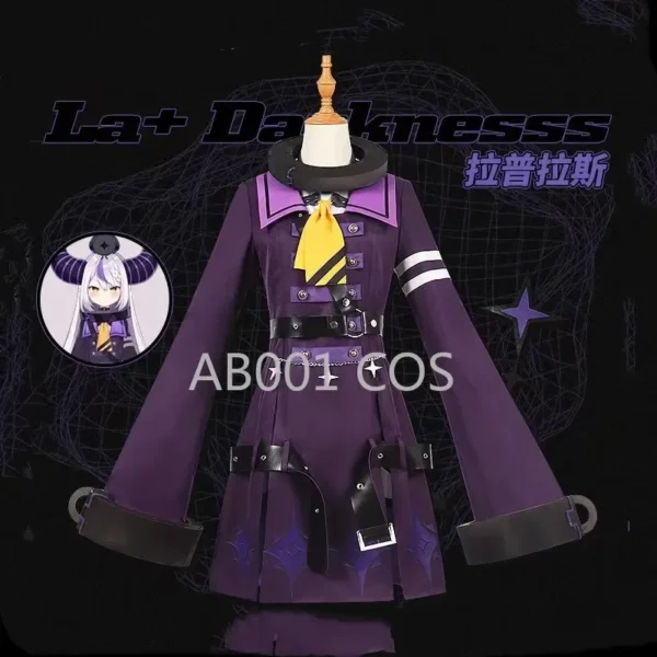 Presale YouTuber VTuber La+ Darknesss Laplus YMD YAMADA Hololive HoloX Cosplay Costume Wig Anime Purple Uniform Hallowen Suit - Image 2