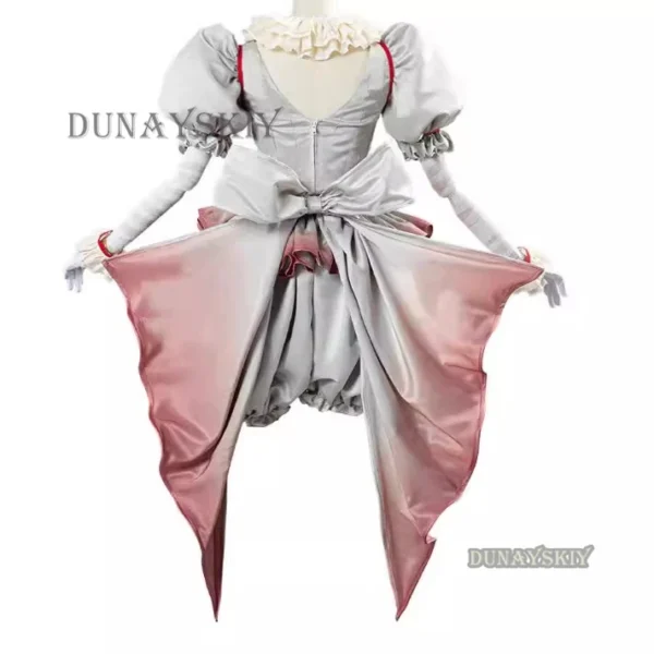 Movie Clown Pennywise Cosplay Costume Halloween Girls Outfit Horror Lolita Dress Up Women Fantasy Dress Carnival Party Full Set - Image 5