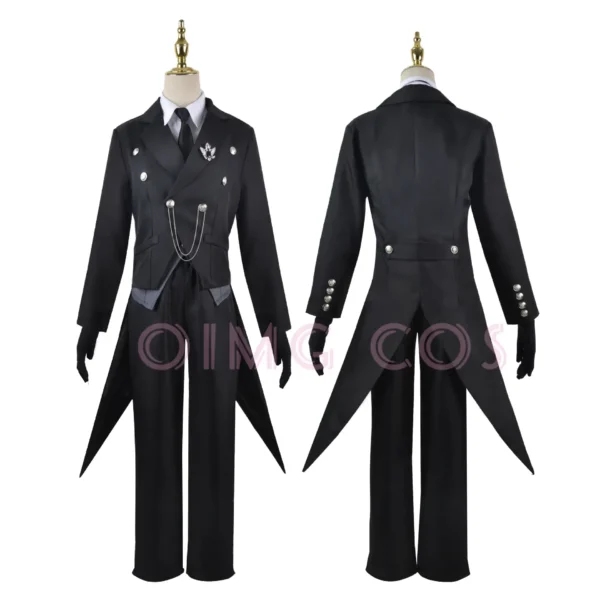 Sebastian Michaelis Cosplay Costume Black Butler Adult Carnival Uniform Wig Anime Halloween Party Costumes Masquerade Women Game - Image 3