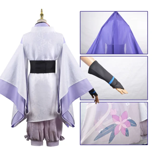 Scaramouche Daily Cosplay Wanderer Scaramouche Costume Headdress Wig Anime Cosplay Halloween Costume - Image 3