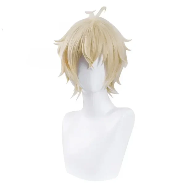 Mikaela Hyakuya Cosplay Wig Men Short Light Blond Wig Cosplay Anime Cosplay Wigs Heat Resistant Synthetic Wigs - Image 2