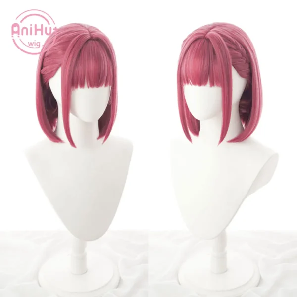 【AniHut】Youtuber Hololive Houshou Marine VTuber Red Cosplay Wigs SIX VER. Heat Resistant Synthetic Cosplay Hair Houshou Marine - Image 4