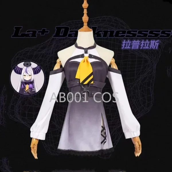 Presale YouTuber VTuber La+ Darknesss Laplus YMD YAMADA Hololive HoloX Cosplay Costume Wig Anime Purple Uniform Hallowen Suit - Image 5