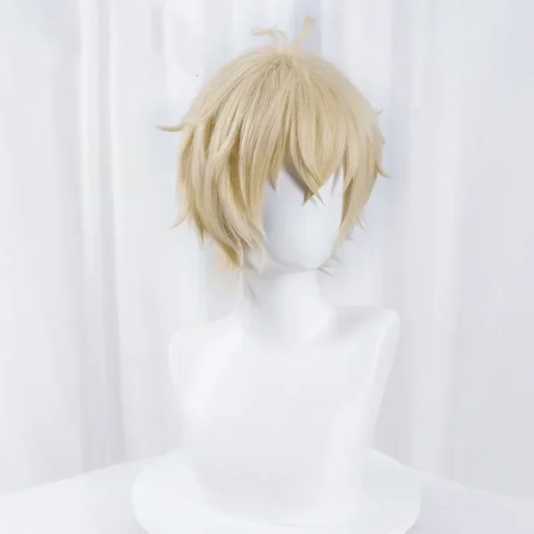 Mikaela Hyakuya Cosplay Wig Men Short Light Blond Wig Cosplay Anime Cosplay Wigs Heat Resistant Synthetic Wigs - Image 3