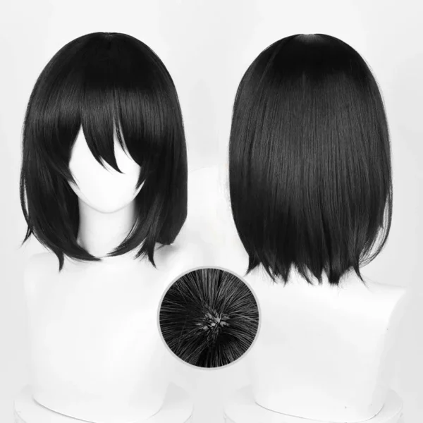 Anime Titan Mikasa Ackerman Cosplay Wig Black Women Mikasa Wigs Heat Resistant Synthetic Hair Halloween Party Wigs - Image 2