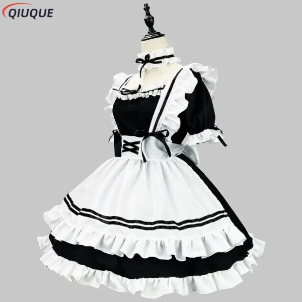 Japanese Maid Uniform Lovely Girl Student Lolita Dress Cosplay Costume Sweet Cute Cat Cafe Princess Harajuku Kawaii Lingerie - Image 2