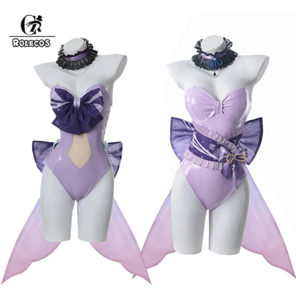 ROLECOS Bunny Girl Kokomi Cosplay Costume Genshin Impact Kokomi Bunny Costume Original Sexy Women Jumpsuit Style A and B