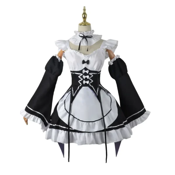 Anime Ram Rem Lolita Meid Cosplay Re Leven In Een Andere Wereld dan Nul Kostuums Vrouwen Loli Jurk Halloween Feestpak - Image 4