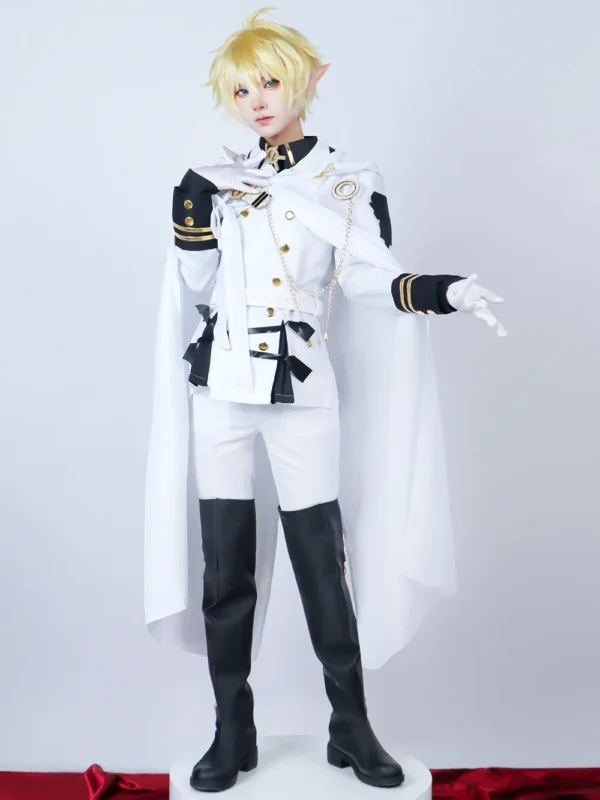 Anime Seraph of The End Hyakuya Mikaela Cosplay Costume Hyakuya Mikaela Suit Uniform Halloween Party Role Play Outfit for Men - Image 3