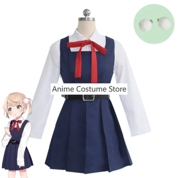 Anime Virtual YouTuber VTuber Shigure Ui Cosplay Costume Japanese Lovely JK Uniform Dress Wig Woman Kawaii Campus Sailor Suit - Image 3