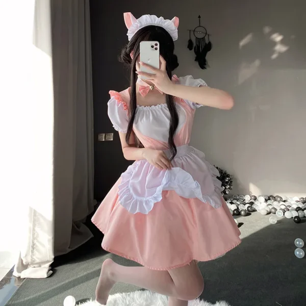 Two Yuan Maid Costume Cute Maid Halloween Lolita Dress Lolita Cosplay Costume Ordinary Stage Costume Halloween Dress Catwoman - Image 4