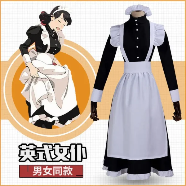 Women Maid Outfit Long Dress Apron Dress Lolita Dresses Men Clothes Unisex Cafe Costume Cosplay Anime Costumes Jujutsu Kaisen - Image 3