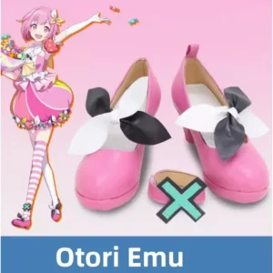 Project Sekai Colorful Stage Otori Emu Cosplay Halloween Roleplay Pink Shoes Women Girls Anime Comic Exhibition Anniversary