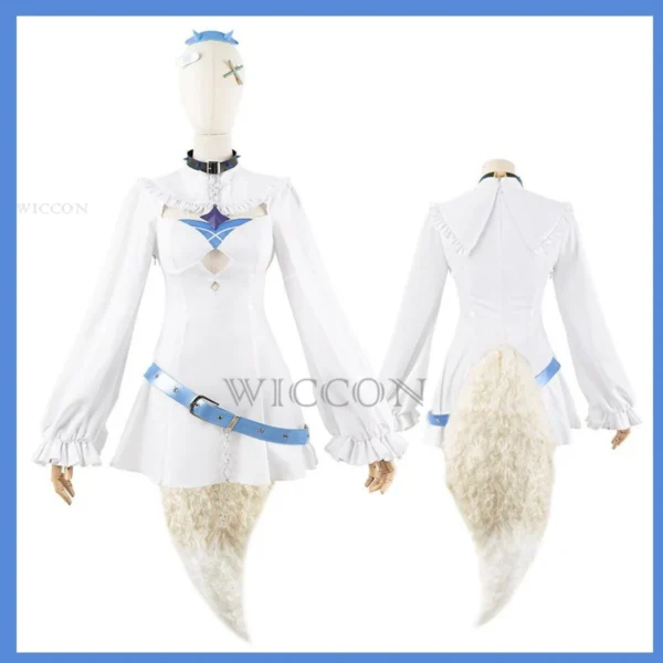 Anime Vtuber Abyssgard Fuwawa Cosplay Costume Hololive EN Advent 3rd Generation Fuwamoco Wig Uniform Boots Woman Sexy Party Suit - Image 5