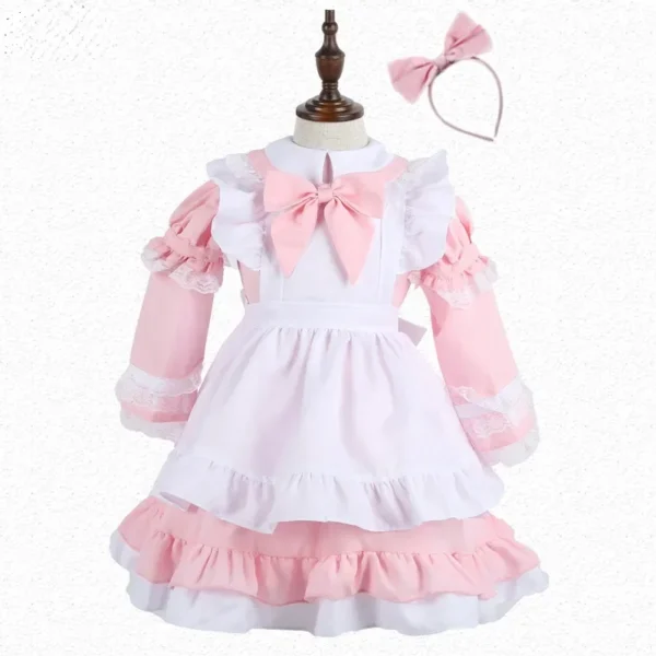 New Style Children Girl Blue Pink Black Halloween Costume for Kids Party Lolita Maid Dress Cosplay Fancy Carnival Costumes Girls - Image 5