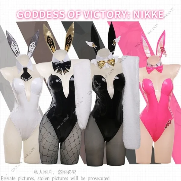 NIKKE The Goddess Of Victory Bunny Girl Blanc Noir Cosplay Fantasia Costume Sexy Uniform for Girls Women Disguise Suit Halloween