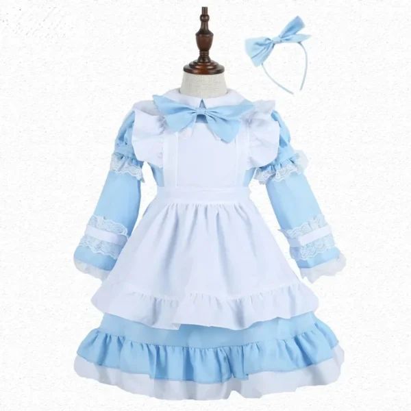 New Style Children Girl Blue Pink Black Halloween Costume for Kids Party Lolita Maid Dress Cosplay Fancy Carnival Costumes Girls - Image 6