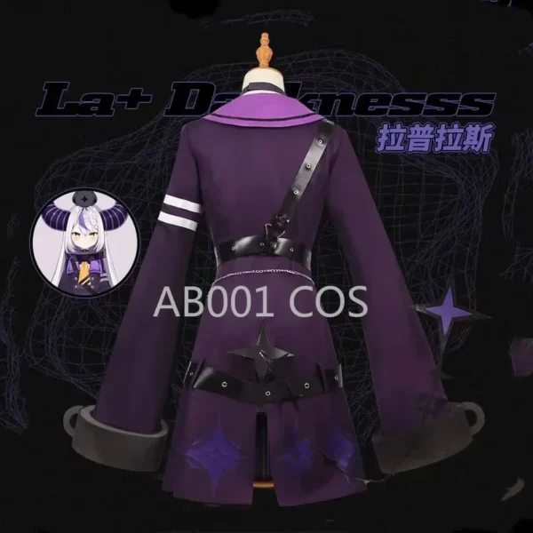 Presale YouTuber VTuber La+ Darknesss Laplus YMD YAMADA Hololive HoloX Cosplay Costume Wig Anime Purple Uniform Hallowen Suit - Image 4