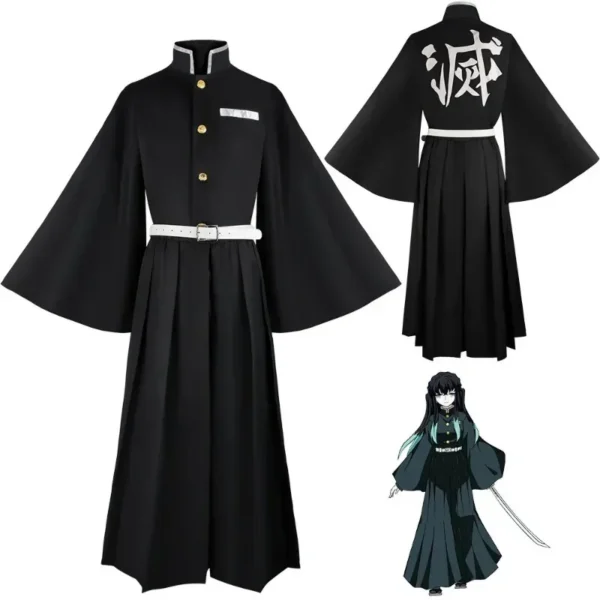 Aime Tokitou Muichirou Cosplay Costume Demon Slayer Cosplay Kimetsu No Yaiba Kisatsutai Uniform Wig Halloween Costume for Woman - Image 3